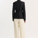 ROHE - Sculptural pankou closure blazer | black