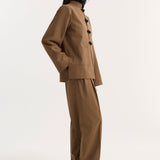 ROHE - Mandarin Jacket | mocha