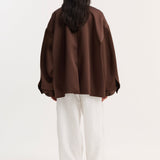 ROHE - Western heavy satin jacket | espresso