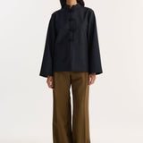 ROHE - Mandarin jacket | navy