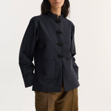 ROHE - Mandarin jacket | navy