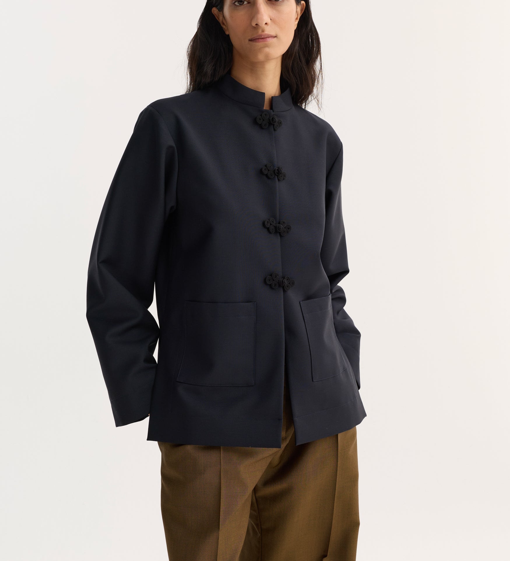 ROHE - Pankou closure jacket | navy