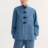ROHE - Pankou closure jacket | ocean blue