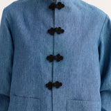 ROHE - Mandarin jacket | ocean blue