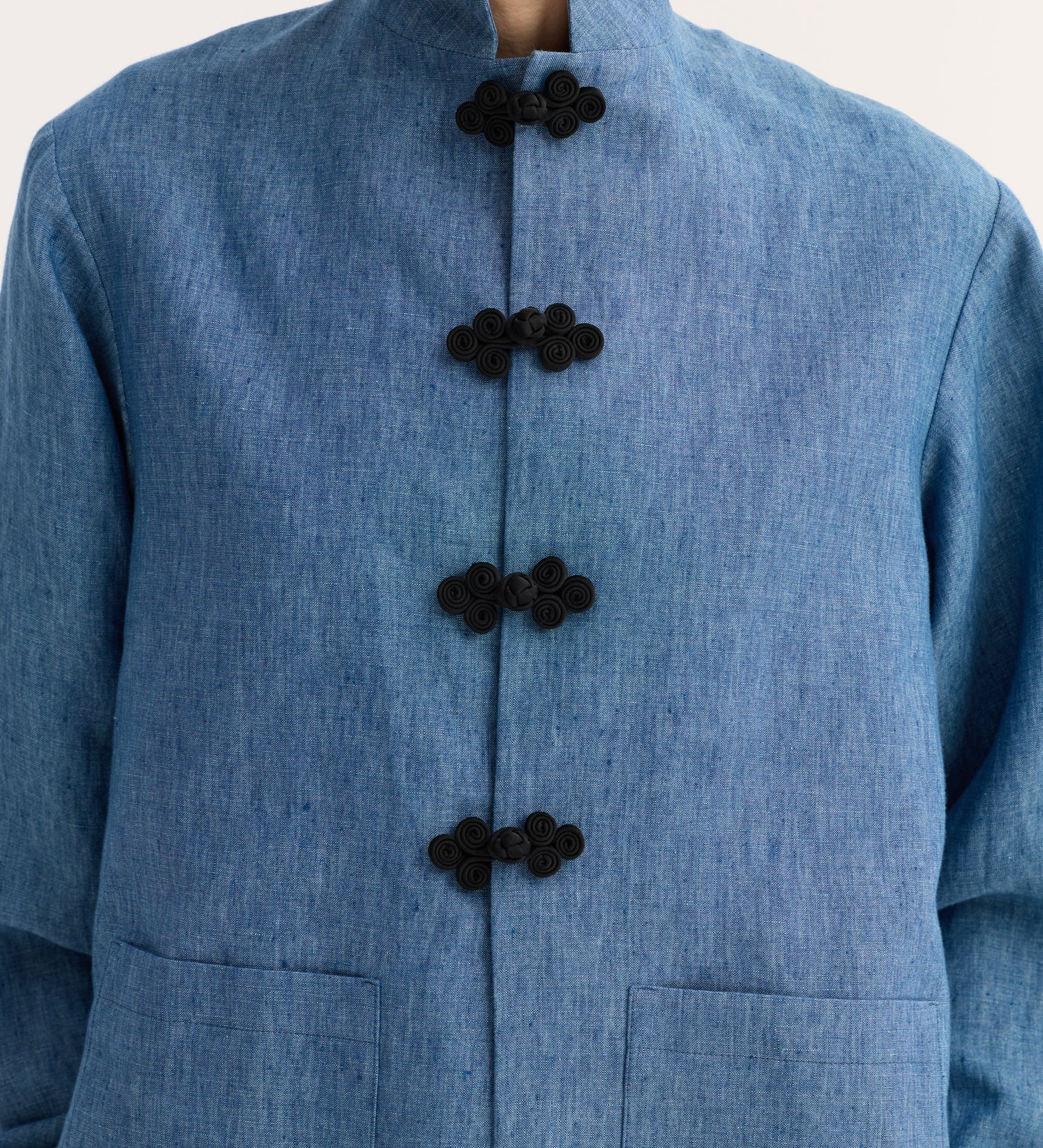 ROHE - Pankou closure jacket | ocean blue