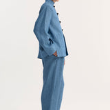 ROHE - Mandarin jacket | ocean blue