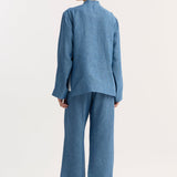 ROHE - Pankou closure jacket | ocean blue