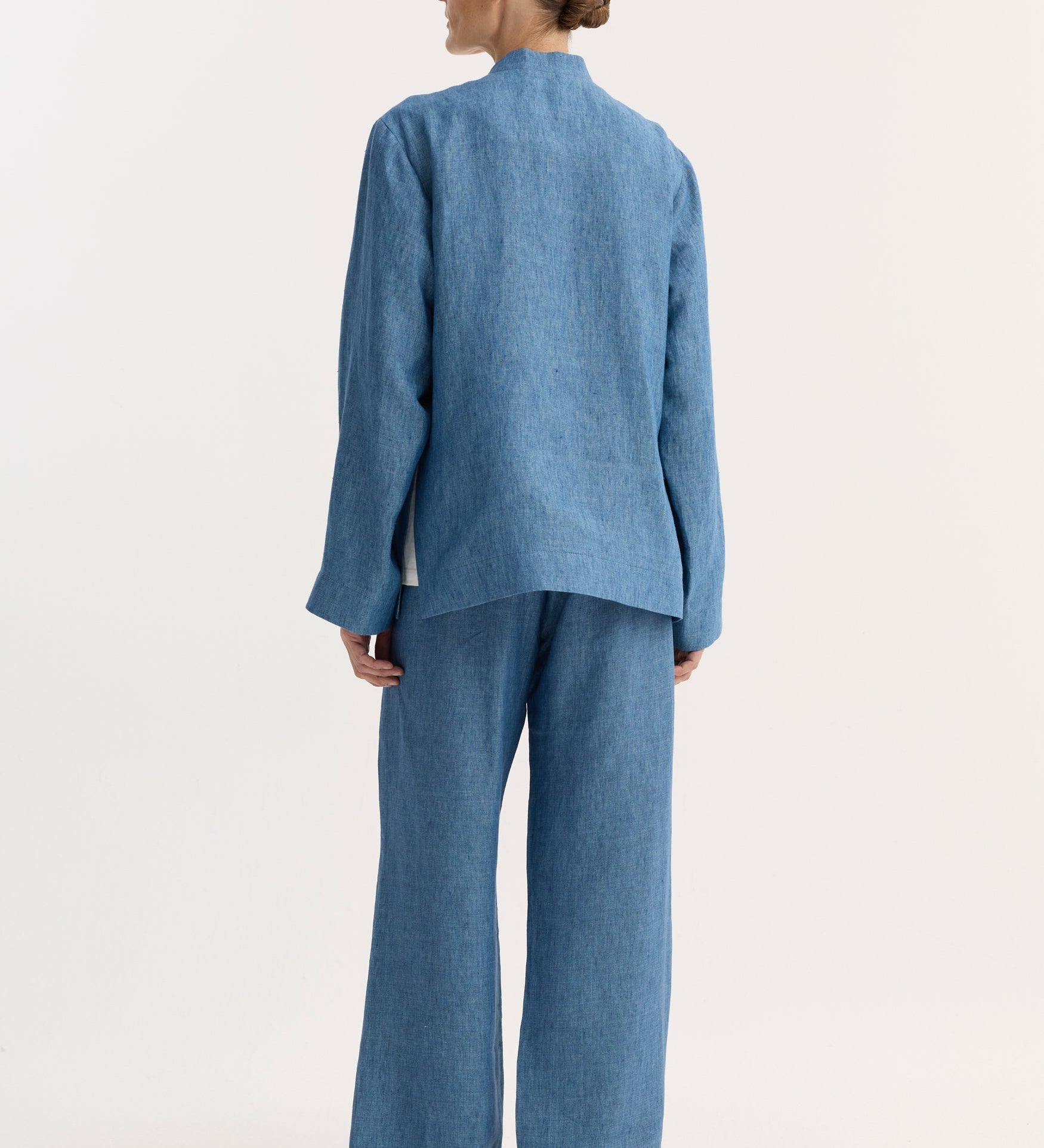 ROHE - Pankou closure jacket | ocean blue