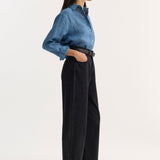 ROHE - Barrel leg denim | black