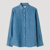 ROHE - Classic chambray shirt | ocean blue