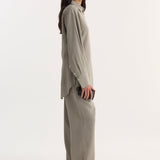 ROHE - Relaxed shaped shirt | light grey stripe