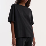 ROHE - Oversized cotton silk t - shirt | black