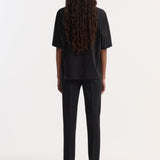 ROHE - Oversized cotton silk t - shirt | black