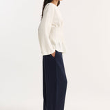 ROHE - Pleated silk top | cream