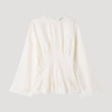 ROHE - Pleated silk top | cream