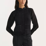 ROHE - Plissé cardigan | black