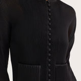 ROHE - Plissé cardigan | black