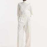 ROHE - Satin waisted top | cream