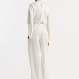 ROHE - Satin waisted top | cream