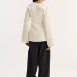ROHE - Sculptural long sleeve top | off white