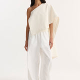 ROHE - Draped cape top | cream