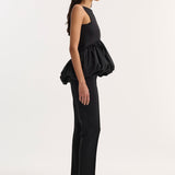 ROHE - Voluminous boat-neck top | black