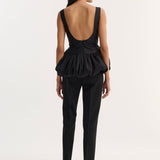 ROHE - Voluminous boat-neck top | black