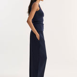 ROHE - Bustier shaped knitted top | navy