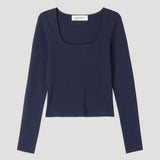 ROHE - Bustier shaped knitted top | navy