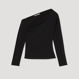 ROHE - Twisted jersey top | black