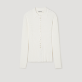 ROHE - Elongated rib cardigan | off white