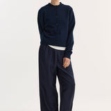 ROHE - Short boiled cardigan | navy