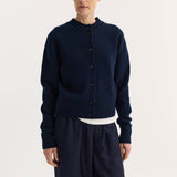 ROHE - Short boiled cardigan | navy