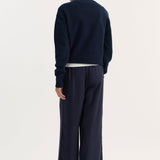 ROHE - Short boiled cardigan | navy