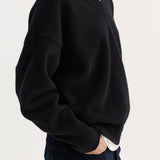 ROHE - V-neck knitted jumper | black
