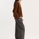 ROHE - V-neck knitted jumper | rust