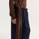 ROHE - 4-sleeved knitted jumper | brown