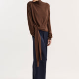 ROHE - 4-sleeved knitted jumper | brown