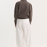 ROHE - Compact knitted polo | mud melange