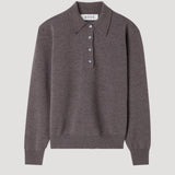 ROHE - Compact knitted polo | mud melange
