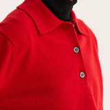 ROHE - Wool cashmere polo | red