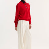 ROHE - Wool cashmere polo | red