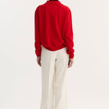 ROHE - Wool cashmere polo | red