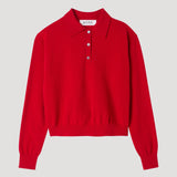 ROHE - Wool cashmere polo | red
