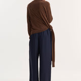 ROHE - Wide leg silk trousers | night