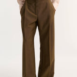ROHE - Relaxed straight leg trouser | golden brown