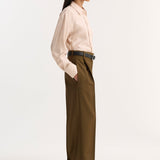 ROHE - Relaxed straight leg trouser | golden brown