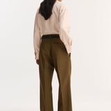 ROHE - Relaxed straight leg trouser | golden brown