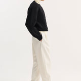 ROHE - Barrel leg trousers | off white