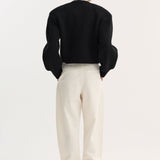 ROHE - Barrel leg trousers | off white